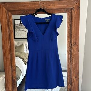 Whisper Ruffle V Neck Dress